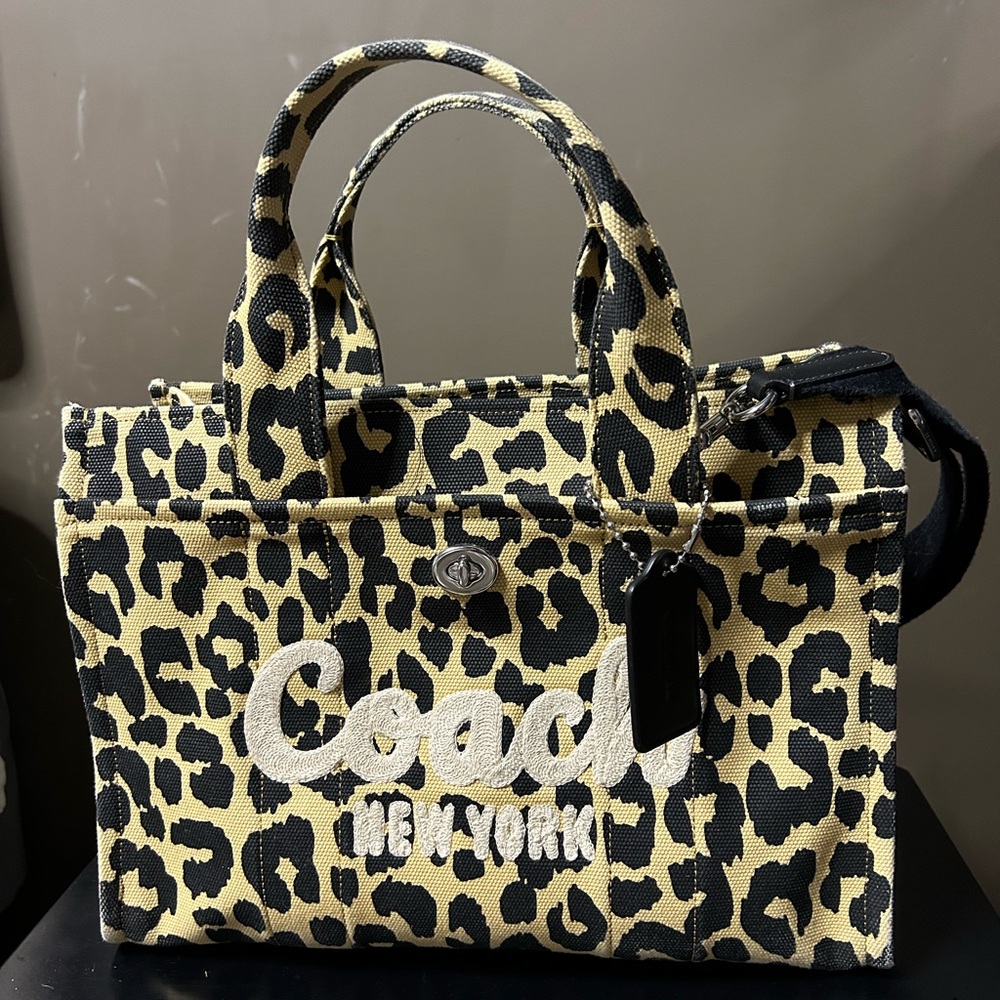 Cargo Tote Bag With Leopard Print